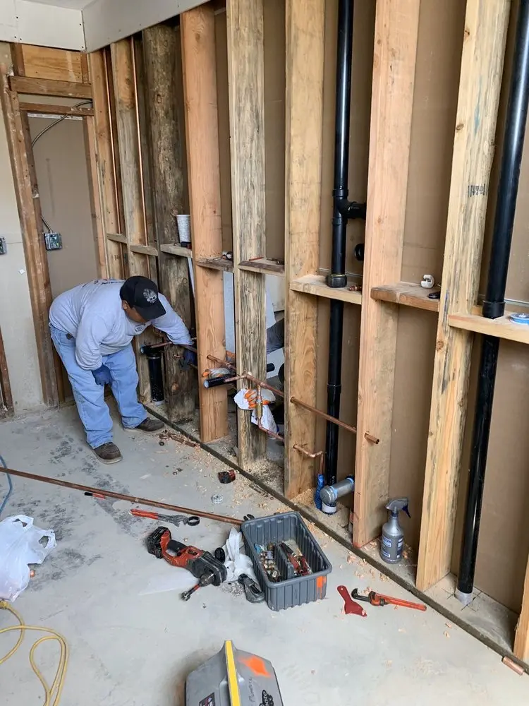Commercial rough-in plumbing for Water Heater Replacement in Grimes Callaway Bayou Estates